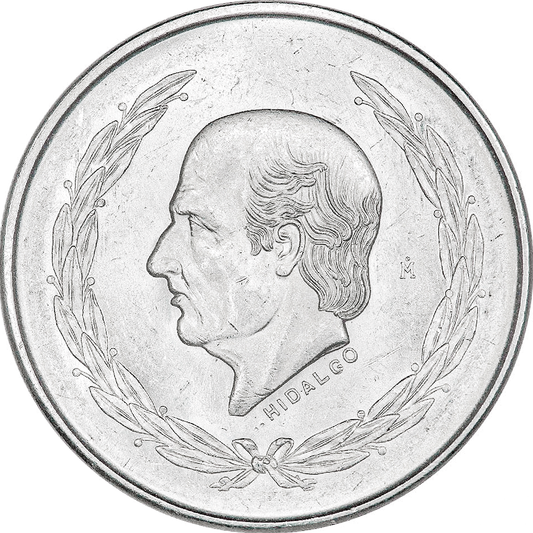 Moneda 5 Pesos Hidalgo "Grande" Plata
