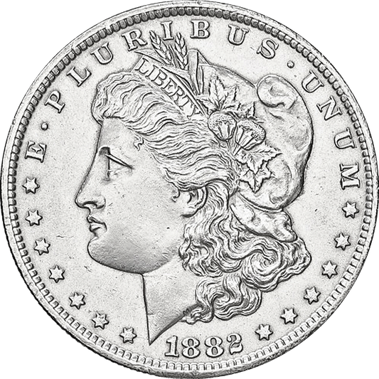 Moneda 1 Dólar Morgan Plata (Año Aleatorio, Condición Bueno/Regular)