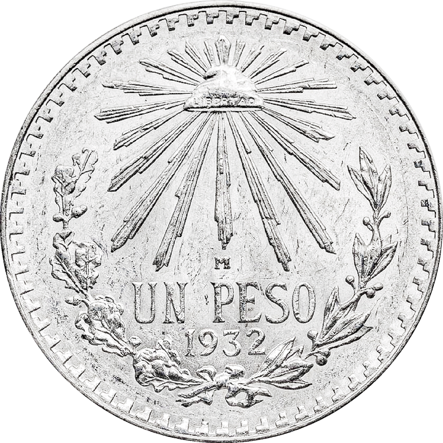 Moneda 1 Peso Resplandor Plata