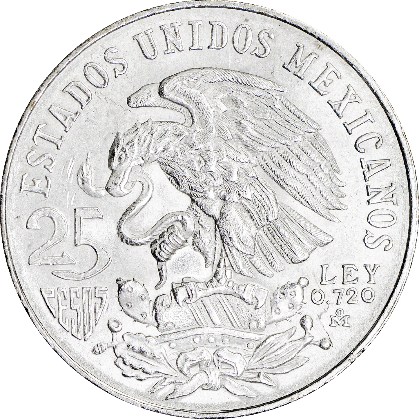 Moneda 25 Pesos Juegos Olímpicos Plata