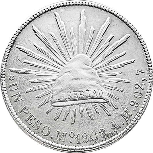 Moneda 1 Peso Fuerte/Porfiriano Plata (Año/Ceca Aleatorio, Condición Regular)