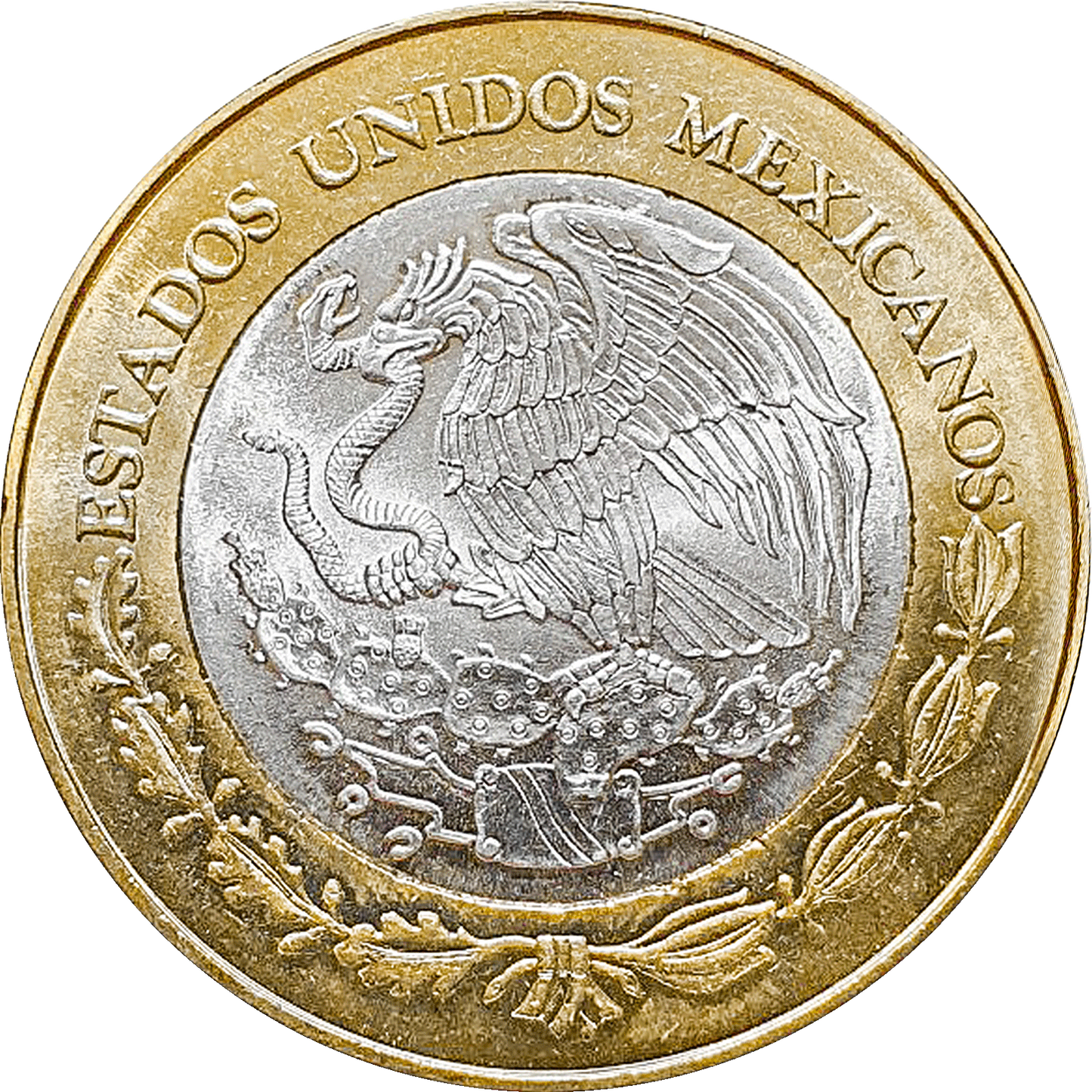 Moneda 100 Pesos Estados de la República Mexicana Bimetálica Plata/Bronce-Aluminio (Año/Fase Aleatorio, Condición Bueno/Regular)