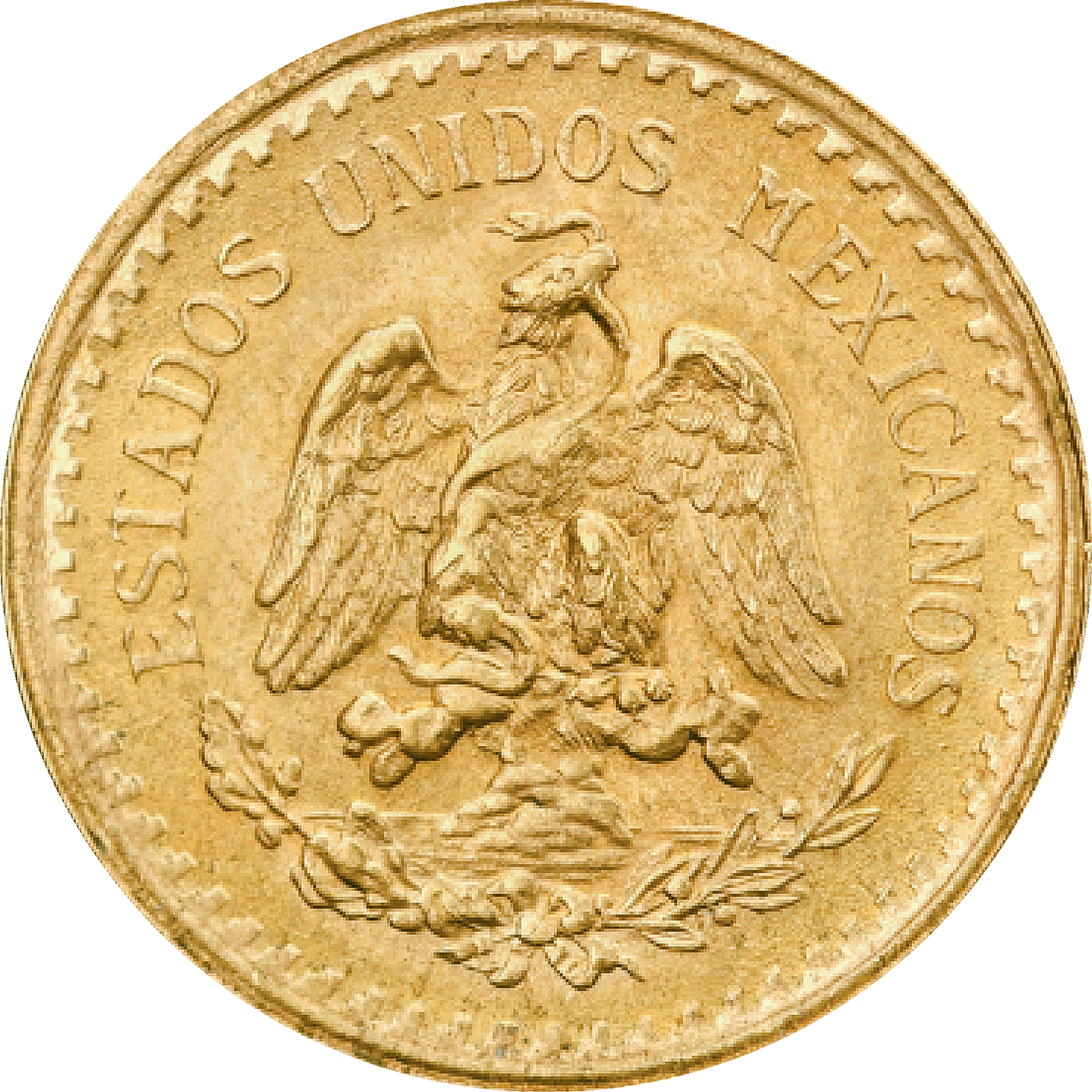 Moneda 2 1/2 Pesos Hidalgo Oro (Año Aleatorio, Condición Bueno/Regular)