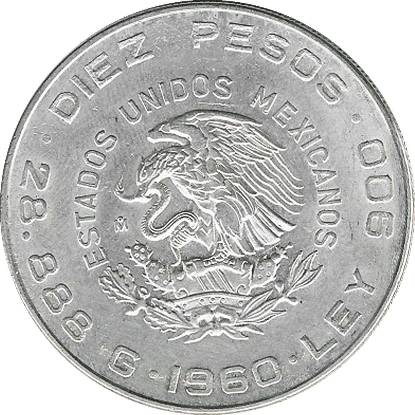 Moneda 10 Pesos Hidalgo y Madero Plata