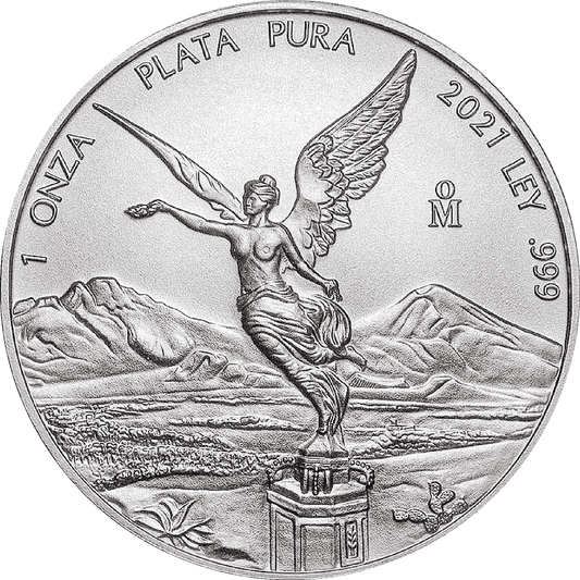 Moneda 1 Onza Libertad Plata (Año Aleatorio, Condición Bueno/Regular)
