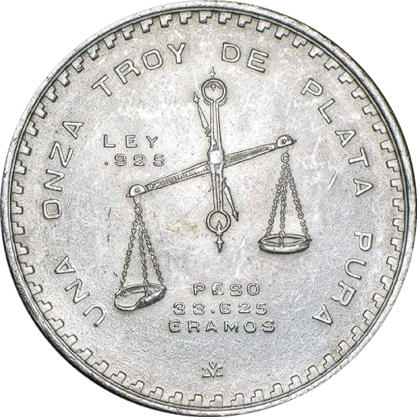 Moneda 1 Onza Troy Balanza Plata